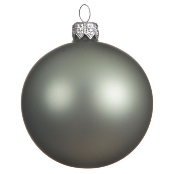 Χριστουγεννιάτικη Γυάλινη Μπάλα Πράσινη Σκούρη Ματ (10cm)